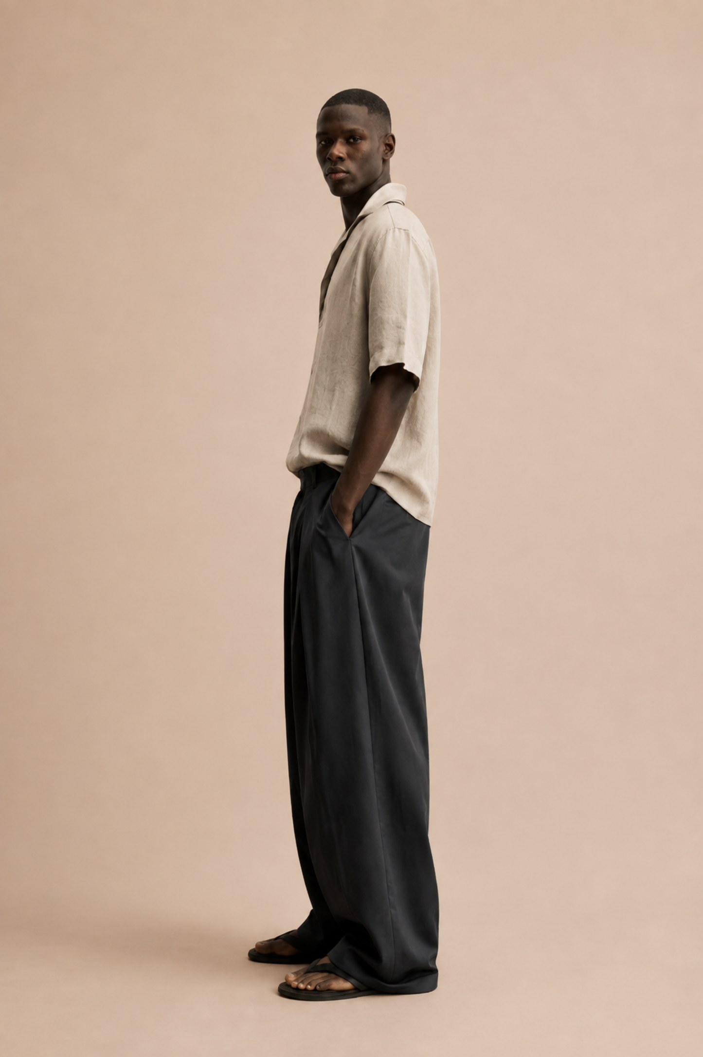 Pantalon habillé avec taille haute - Noir