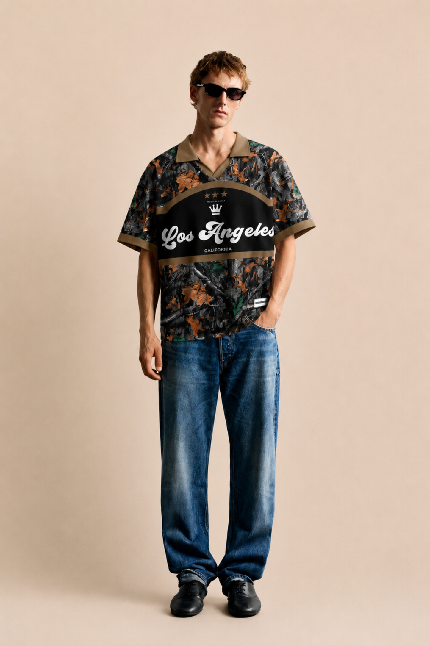 T-shirt Homme Casual à Imprimé Graphique et Colorblock – Été
