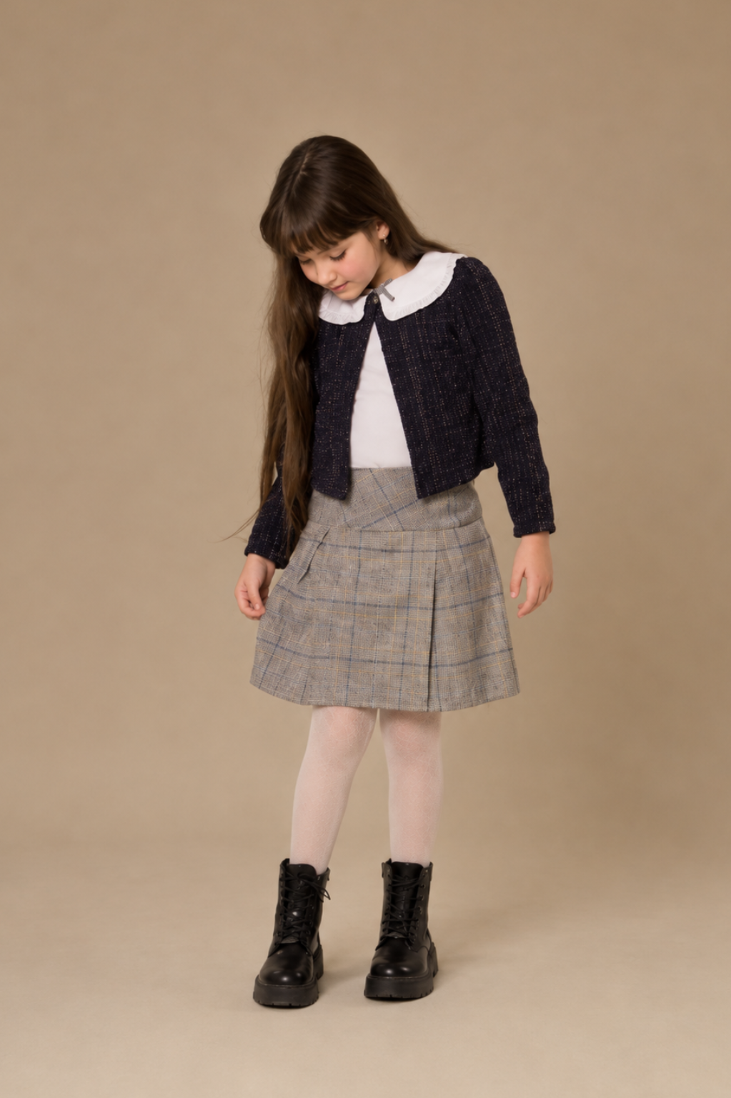 Ensemble Fille Chic Jupe Plissée