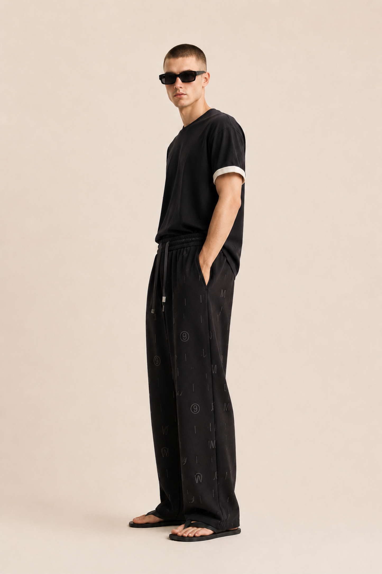 Pantalon super baggy Marron