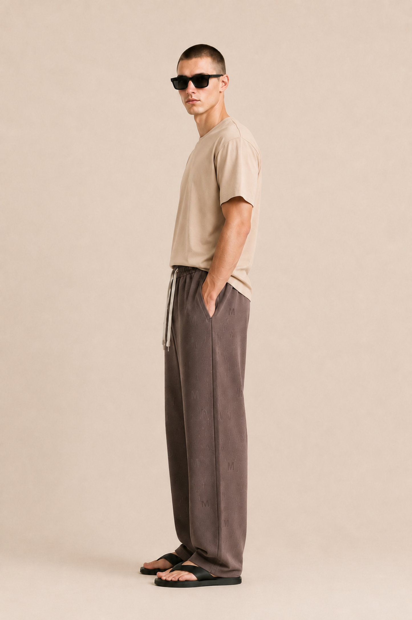 Pantalon super baggy Marron 2