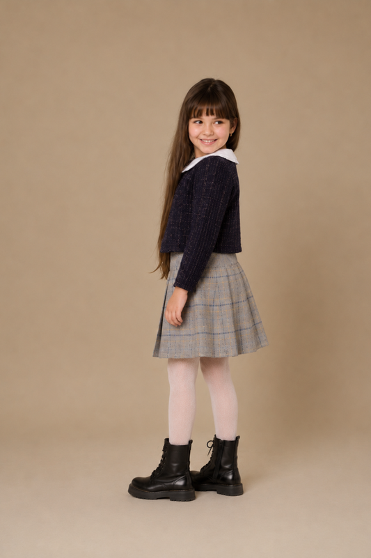 Ensemble Fille Chic Jupe Plissée