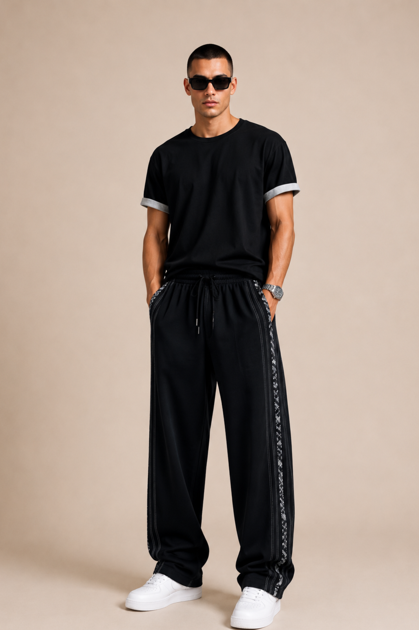Tribal Stripe Loose Fit Trouser