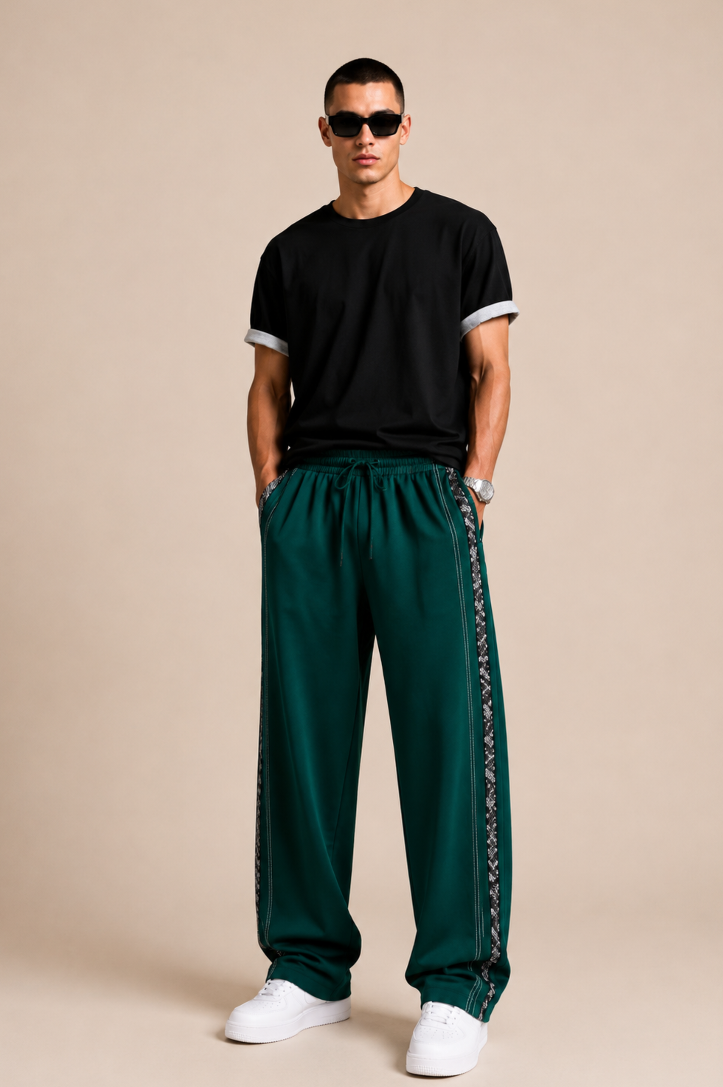 Tribal Stripe Loose Fit Trouser