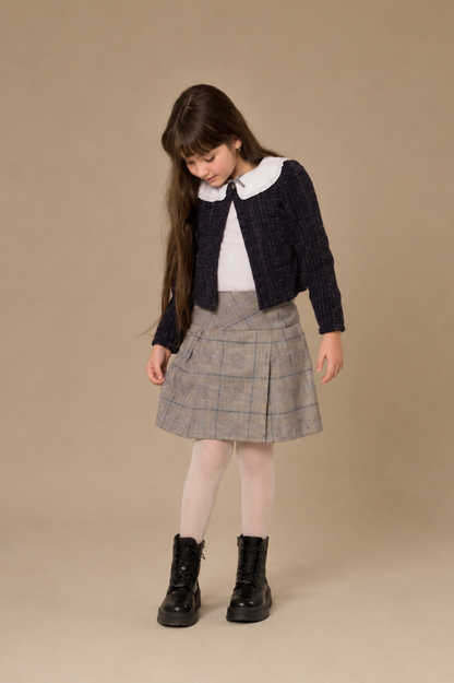 Ensemble Fille Chic Jupe Plissée