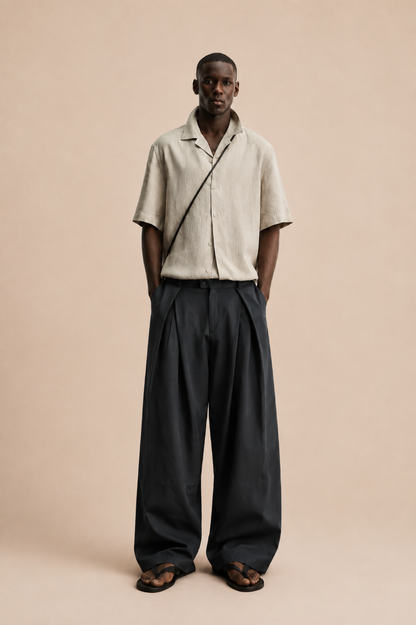Pantalon habillé avec taille haute - Noir