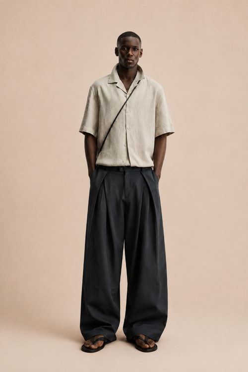 Pantalon habillé avec taille haute - Noir