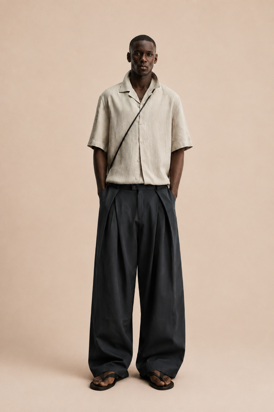 Pantalon habillé avec taille haute - Noir