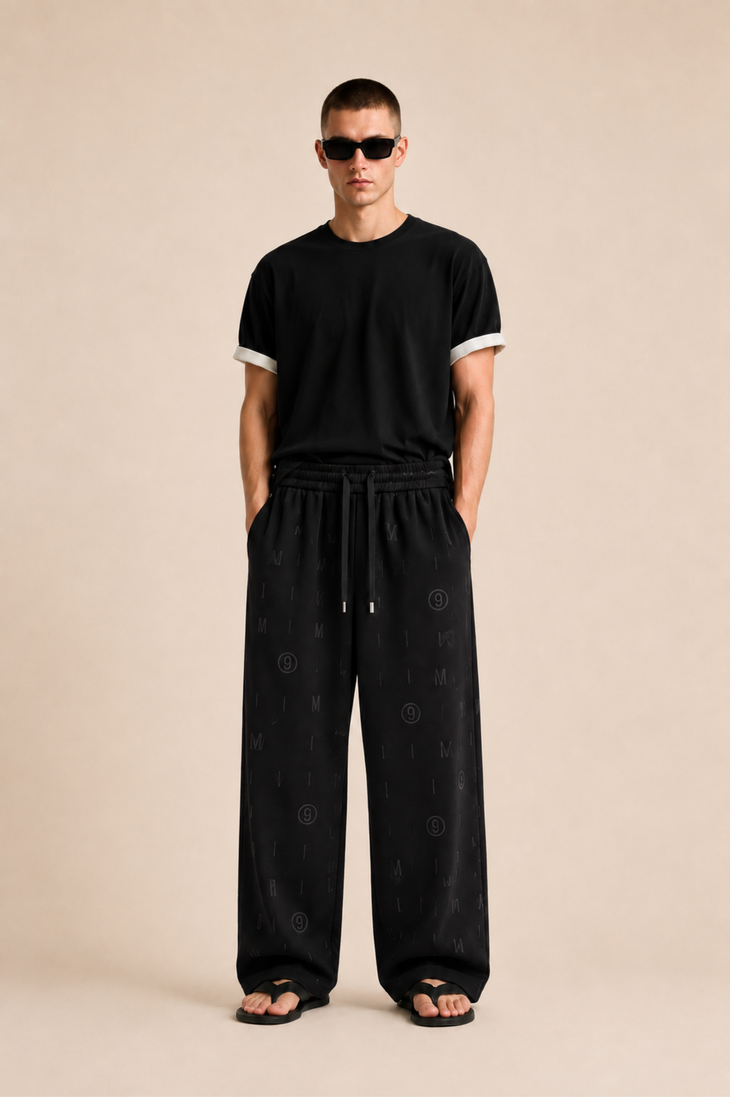 Pantalon super baggy Marron