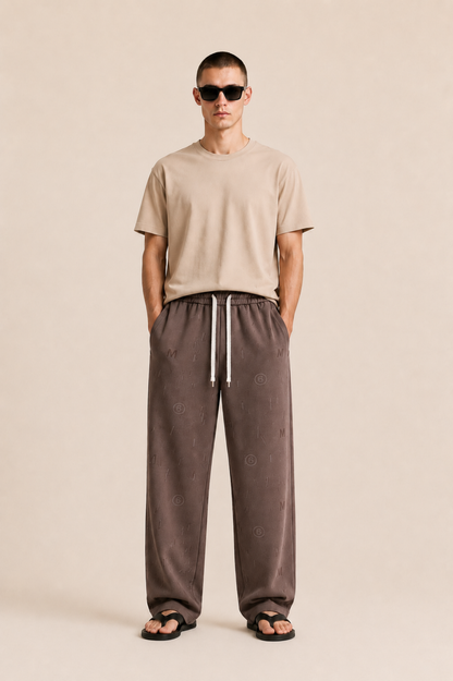 Pantalon super baggy Marron 2