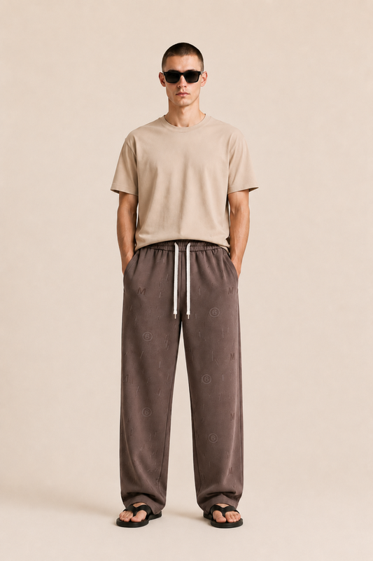 Pantalon super baggy Marron 2